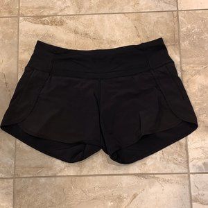 Women's Lululemon Run Times Shorts - 4" Inseam - Black - Size 4